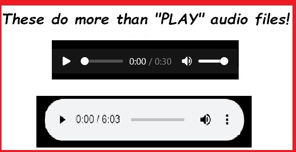 audio play buttons